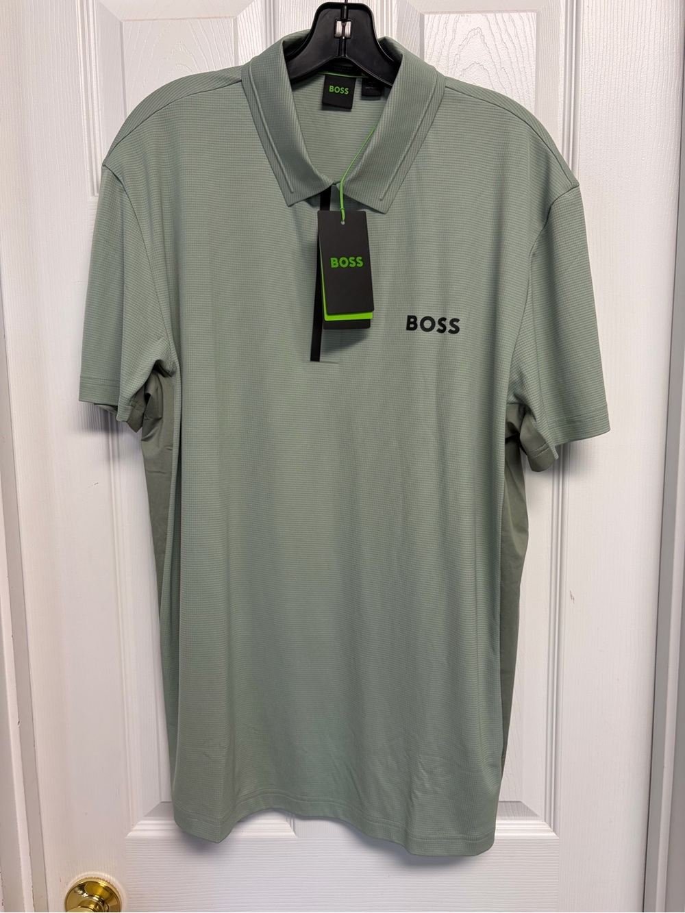 BOSS Active Paddy Polo Shirt Light Green - Picture 2 of 8